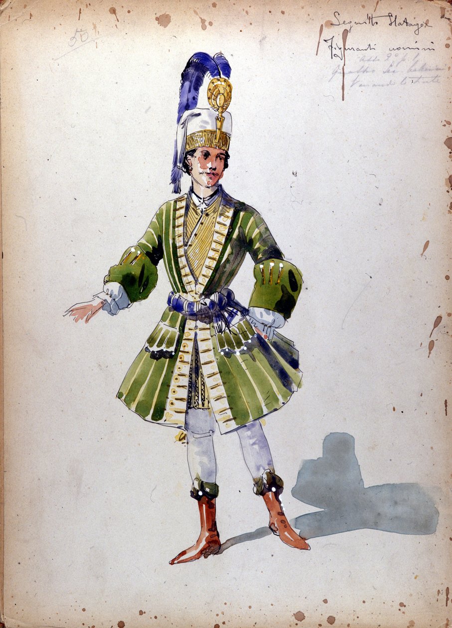 The Lady of Spades: Opera komponeret i 1890 af Piotr eller Petr Ilyich Tchaikovsky (eller Tchaikowsky) af Unknown artist