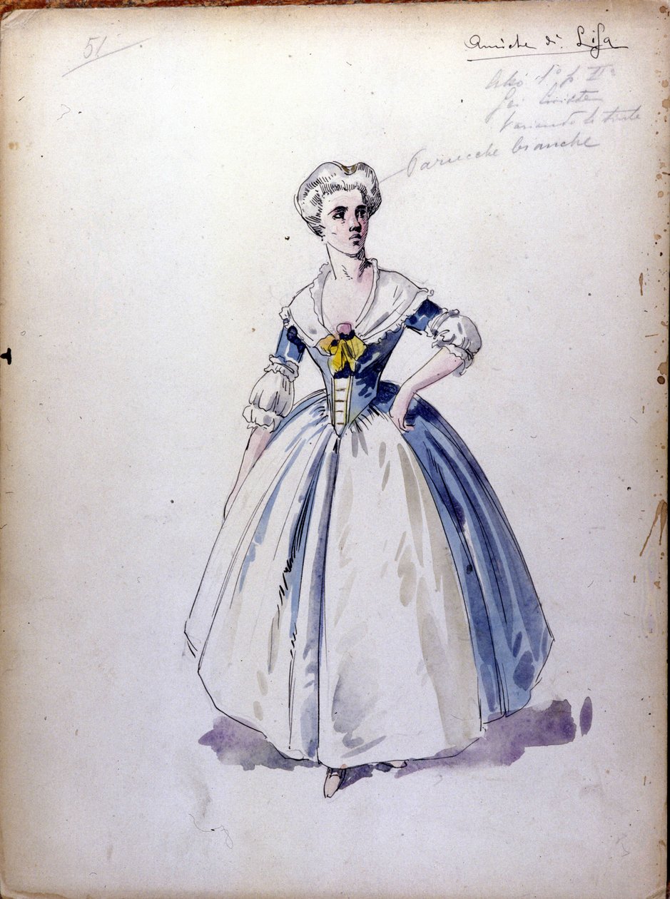 The Lady of Spades: Opera komponeret i 1890 af Piotr eller Petr Ilyich Tchaikovsky (eller Tchaikowsky) af Unknown artist