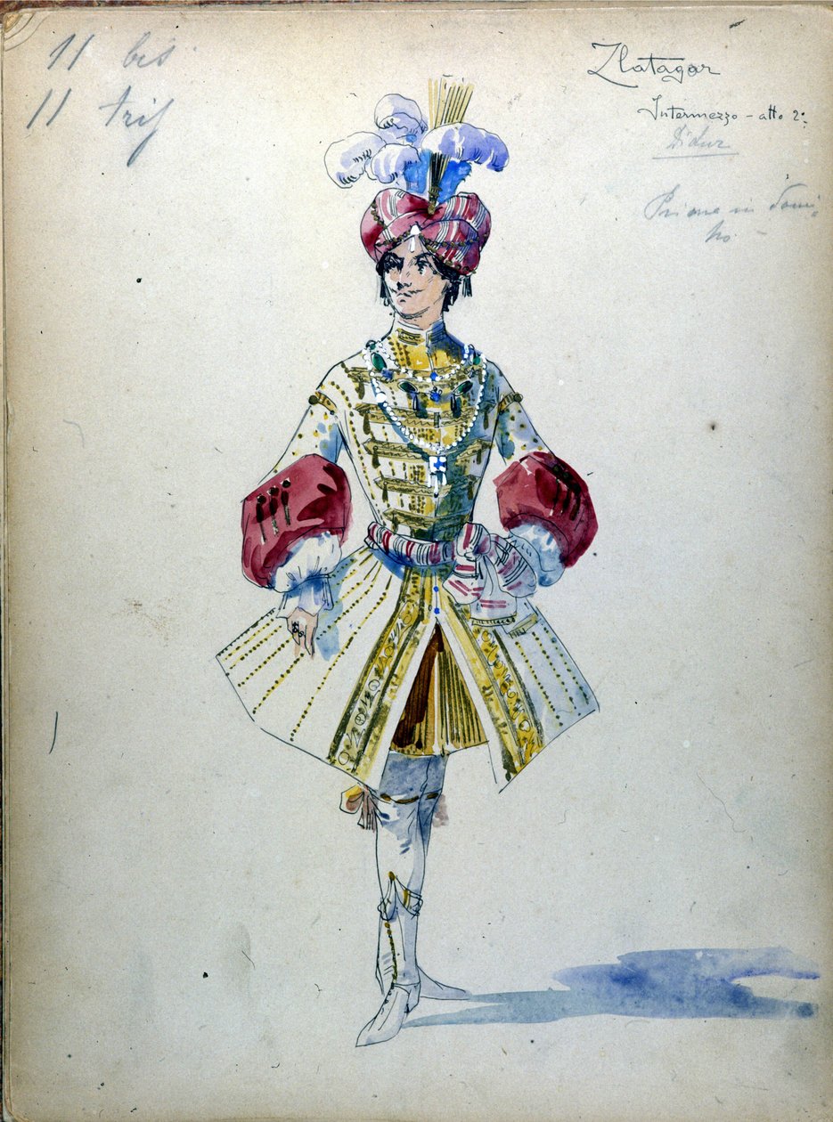 The Lady of Spades: Opera komponeret i 1890 af Piotr eller Petr Ilyich Tchaikovsky (eller Tchaikowsky) af Unknown artist