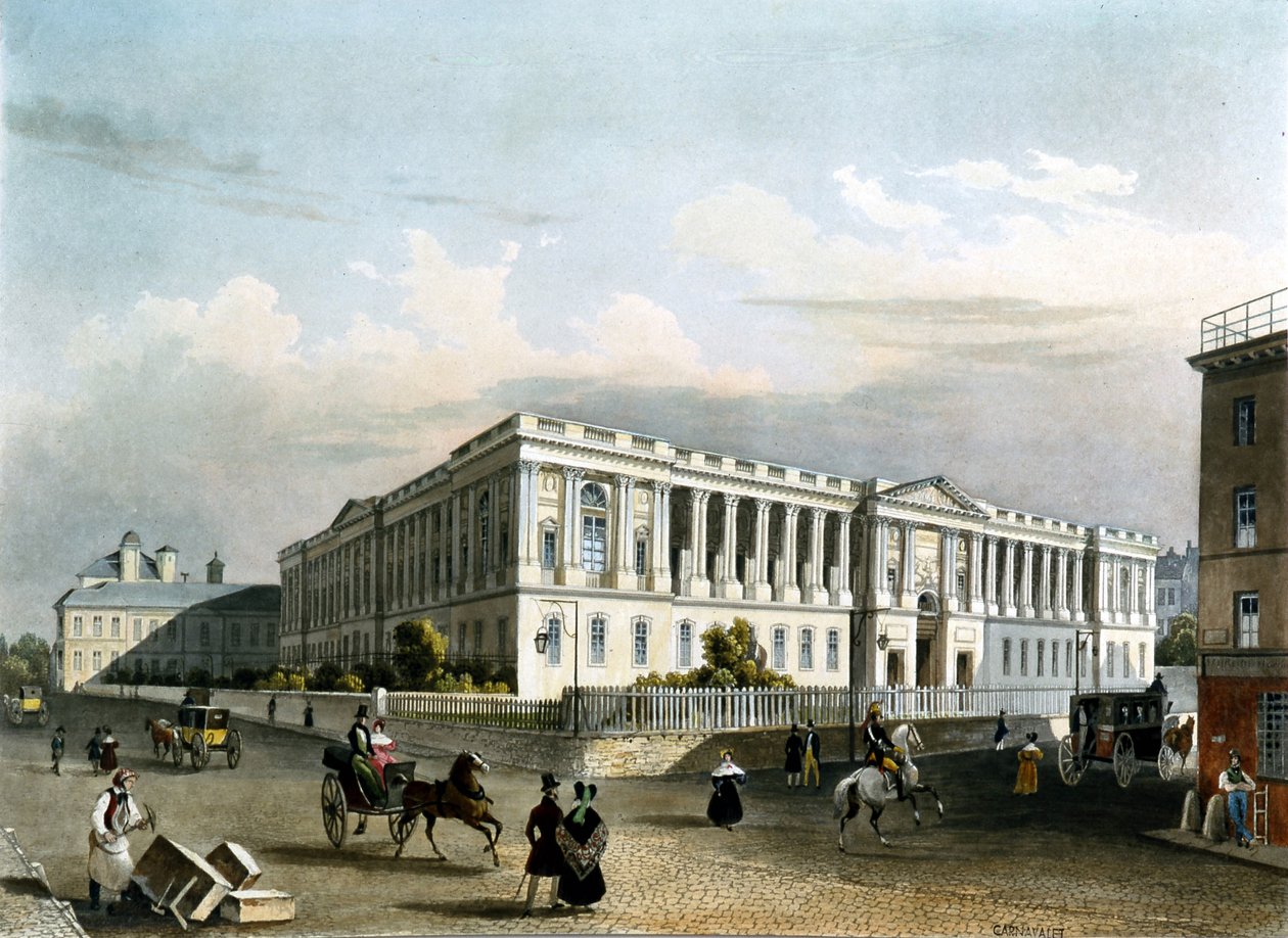 Louvre omkring 1840 af Unknown artist