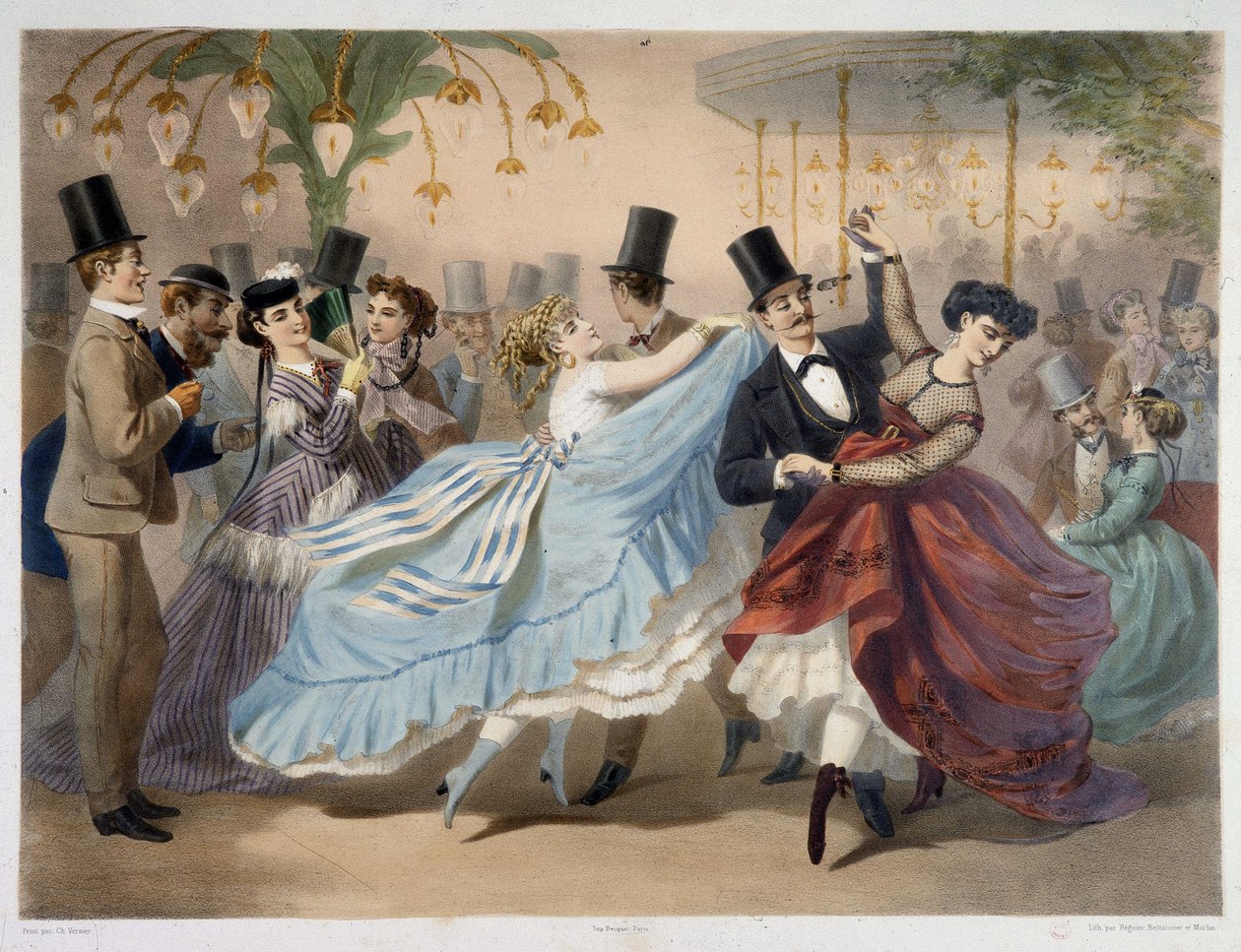 The Mabille Ball, omkring 1860 af Unknown artist