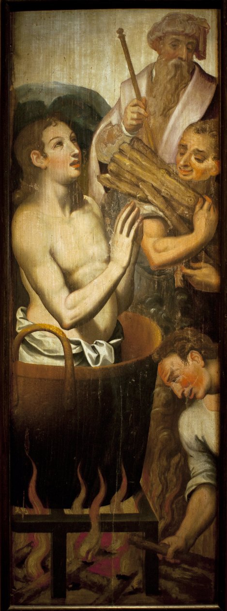 The Martyr of Saint John the Evangelist - Anonymt maleri af Unknown artist