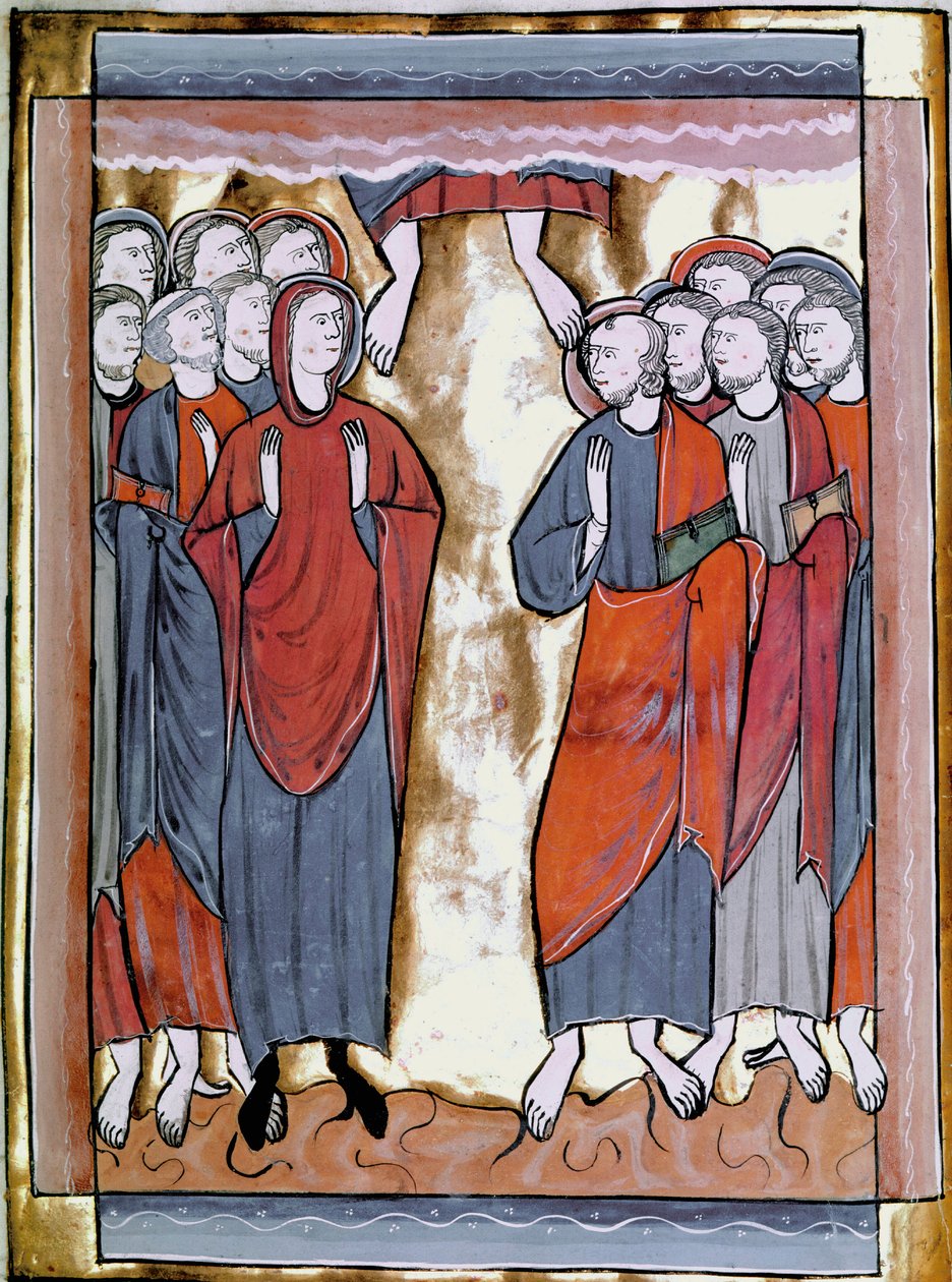 Miniature Ascension taget fra ""Liber Psalmorum um um calendar"" eller ""Psaltier à l