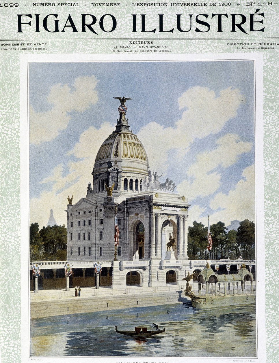 The Palace of the United States ved Universal Exposition - i "" Le Figaro Illustré", nov. 1899 af Unknown artist