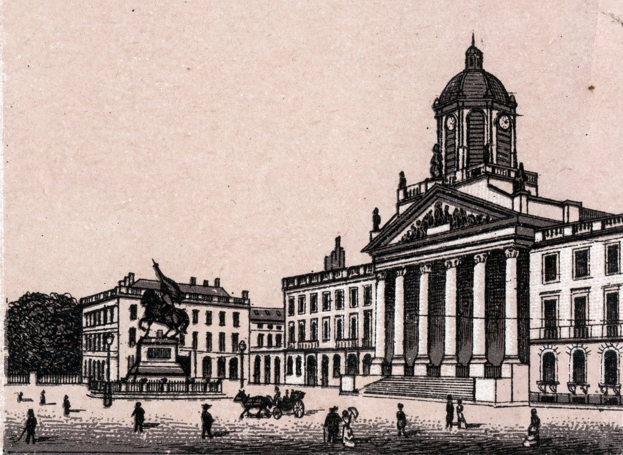 Royal Square i Bruxelles i Belgien i "Verden illustrerer 168 visninger"" Udateret (slutningen af det 19. århundrede) af Unknown artist