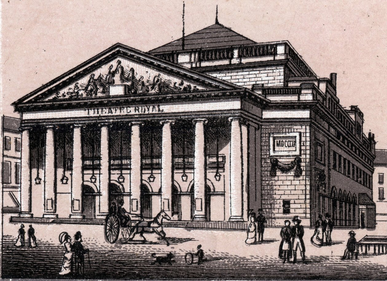 Det Kongelige Teater i Bruxelles i Belgien i "Verden illustrerer 168 visninger"" Udateret (slutningen af 1800-tallet) af Unknown artist