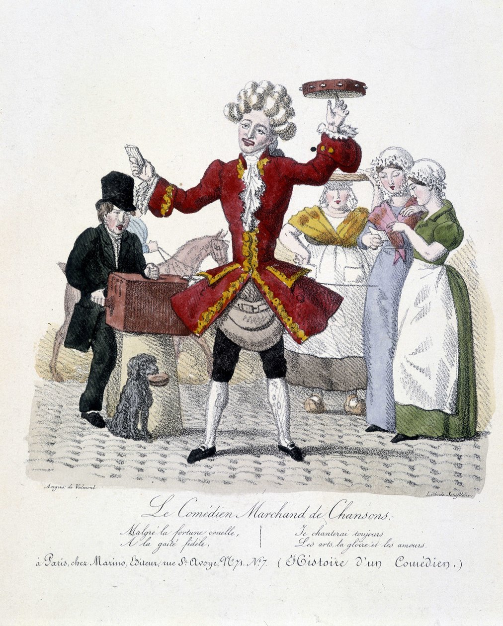 The Song Merchant Comician, ca. 1820 af Unknown artist