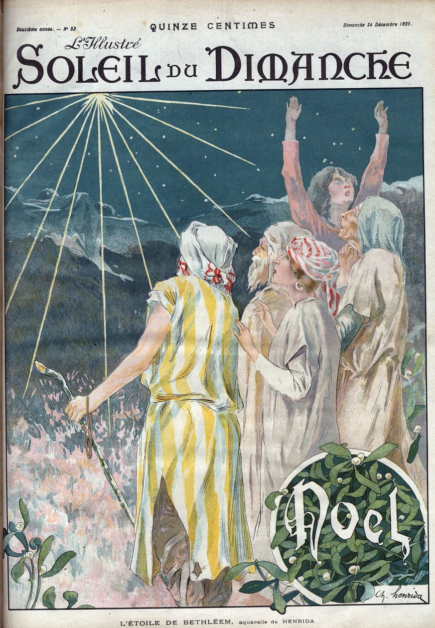 Betlehemsstjernen. Indgravering i "The Sun-on-Sunday", 26. december af Unknown artist