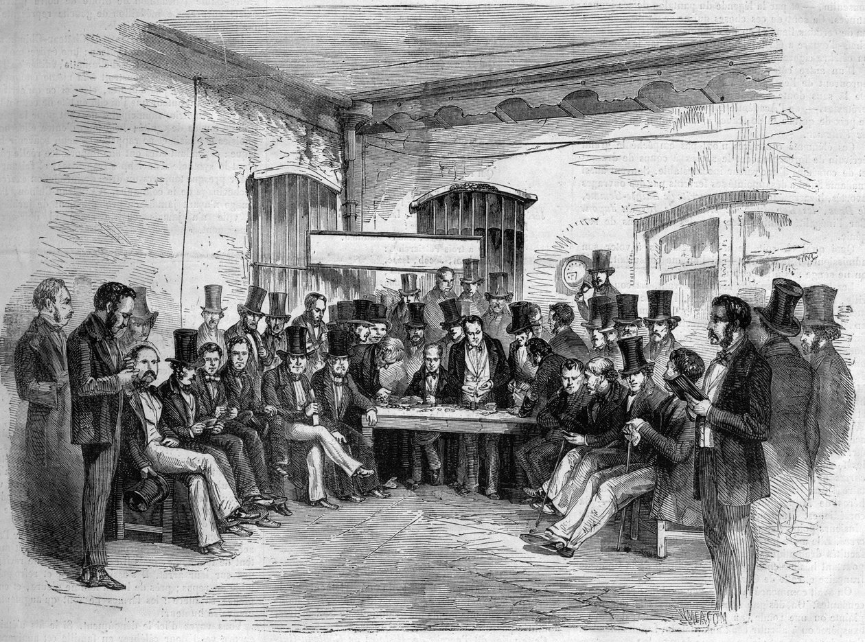 Børsen - Buenos Aires, Argentina 1868 af Unknown artist
