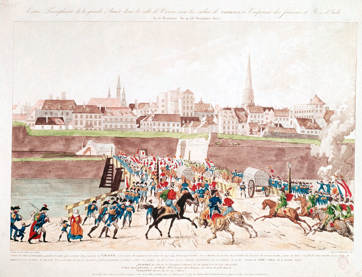 Den franske hærs triumferende indtog i Wien, 13. november af Unknown artist