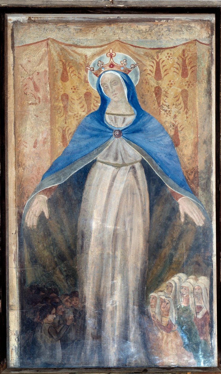 The Virgin, Central panel af Triptykon (fresco af Unknown artist