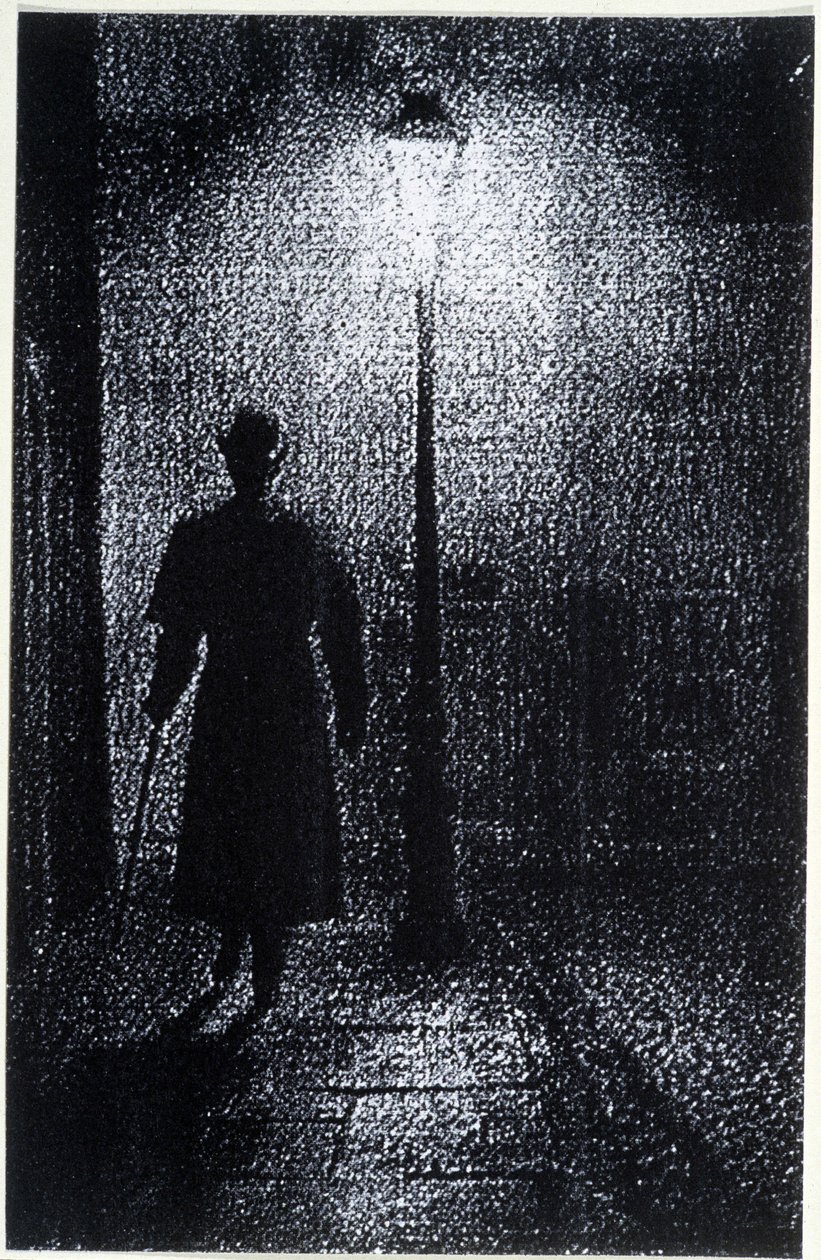 Atmosfæren i Londons gader om natten, slutningen af det 19. århundrede af Unknown artist