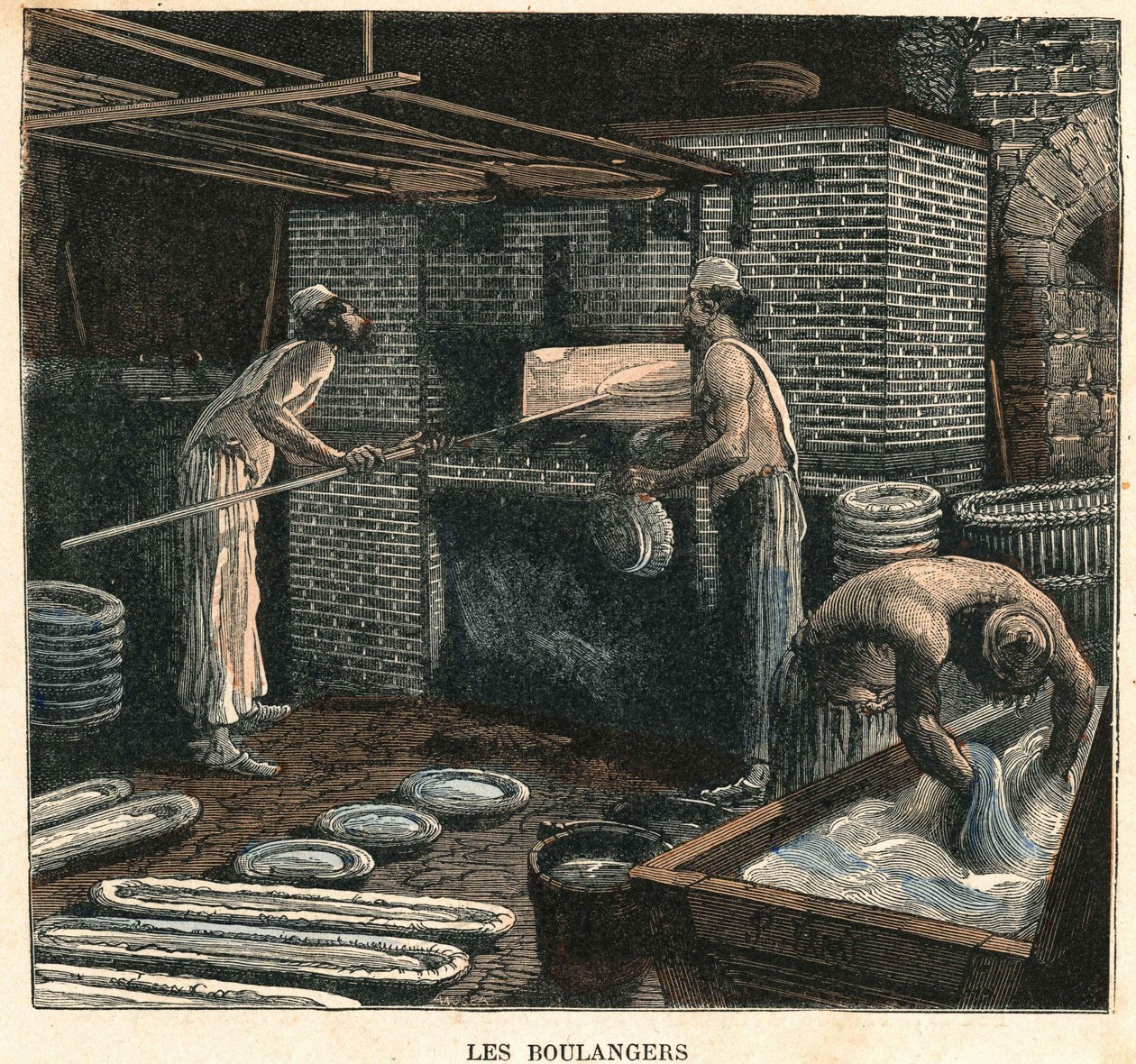 Bagerne. 1800-tals illustration, Bianchetti-samling. af Unknown artist