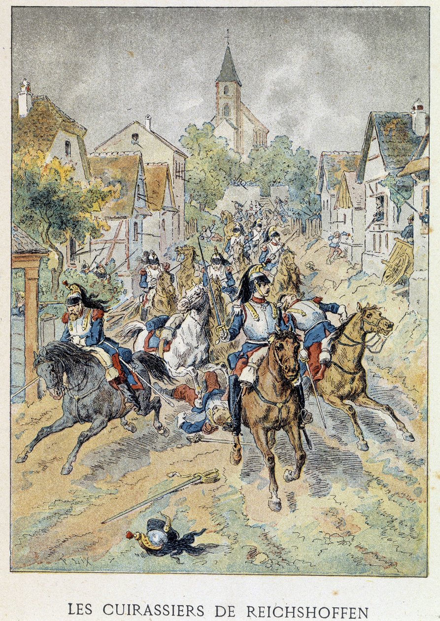 Slagskibene i Reichshoffen (Froeschwiller Woerth, Froeschwiller-Woerth), 6. august af Unknown artist