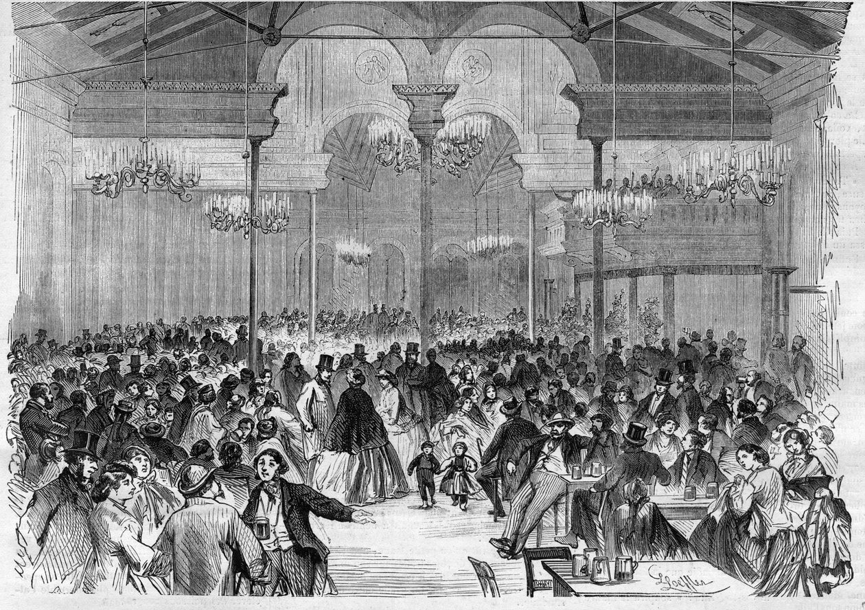 Bryggerierne i Berlin: Bryggeriet i Tivoli - Indgravering i "" Le Journal Illustrie"" af Unknown artist