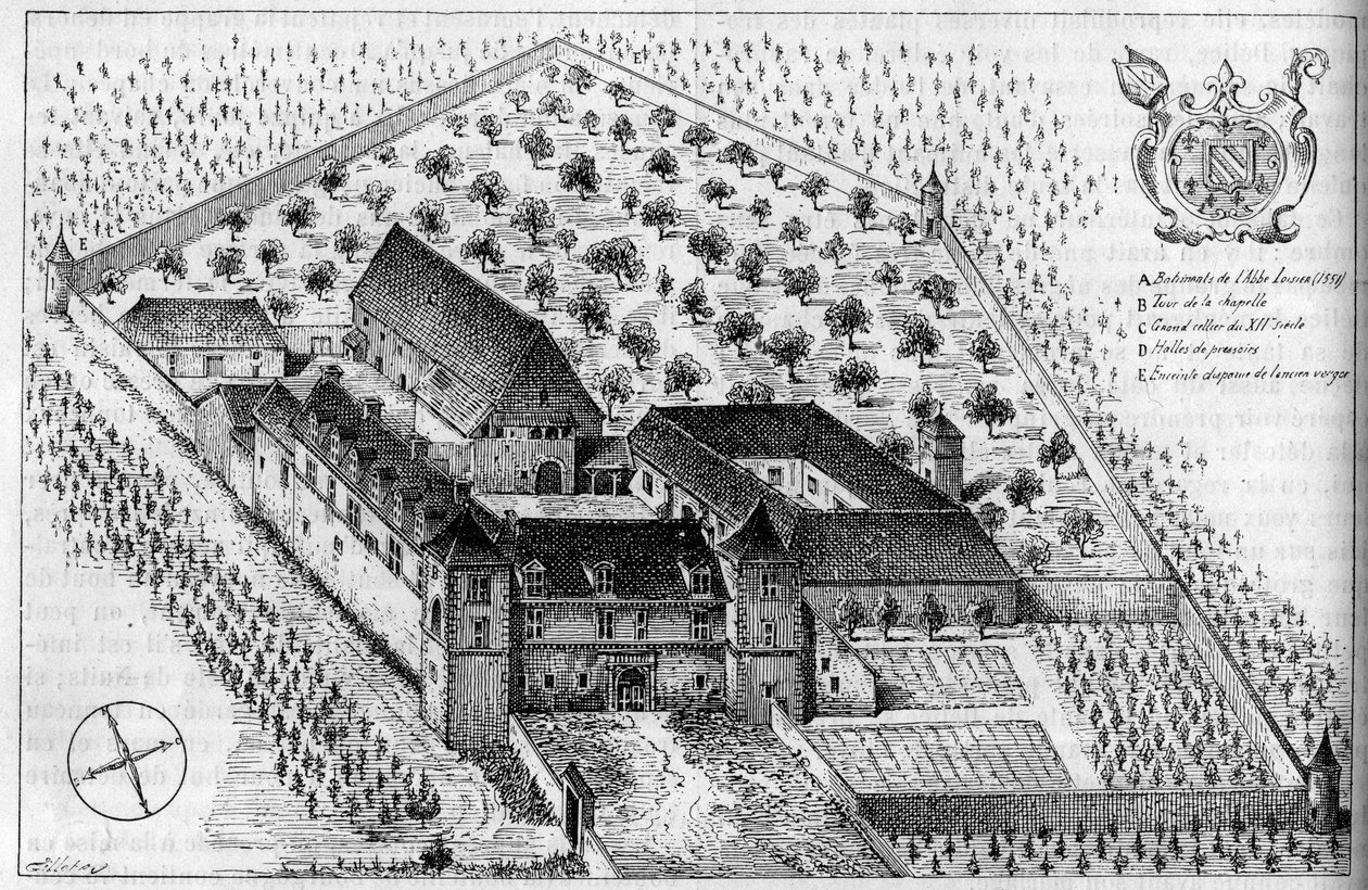 Bygningerne i Clos de Vougeot (Cote d