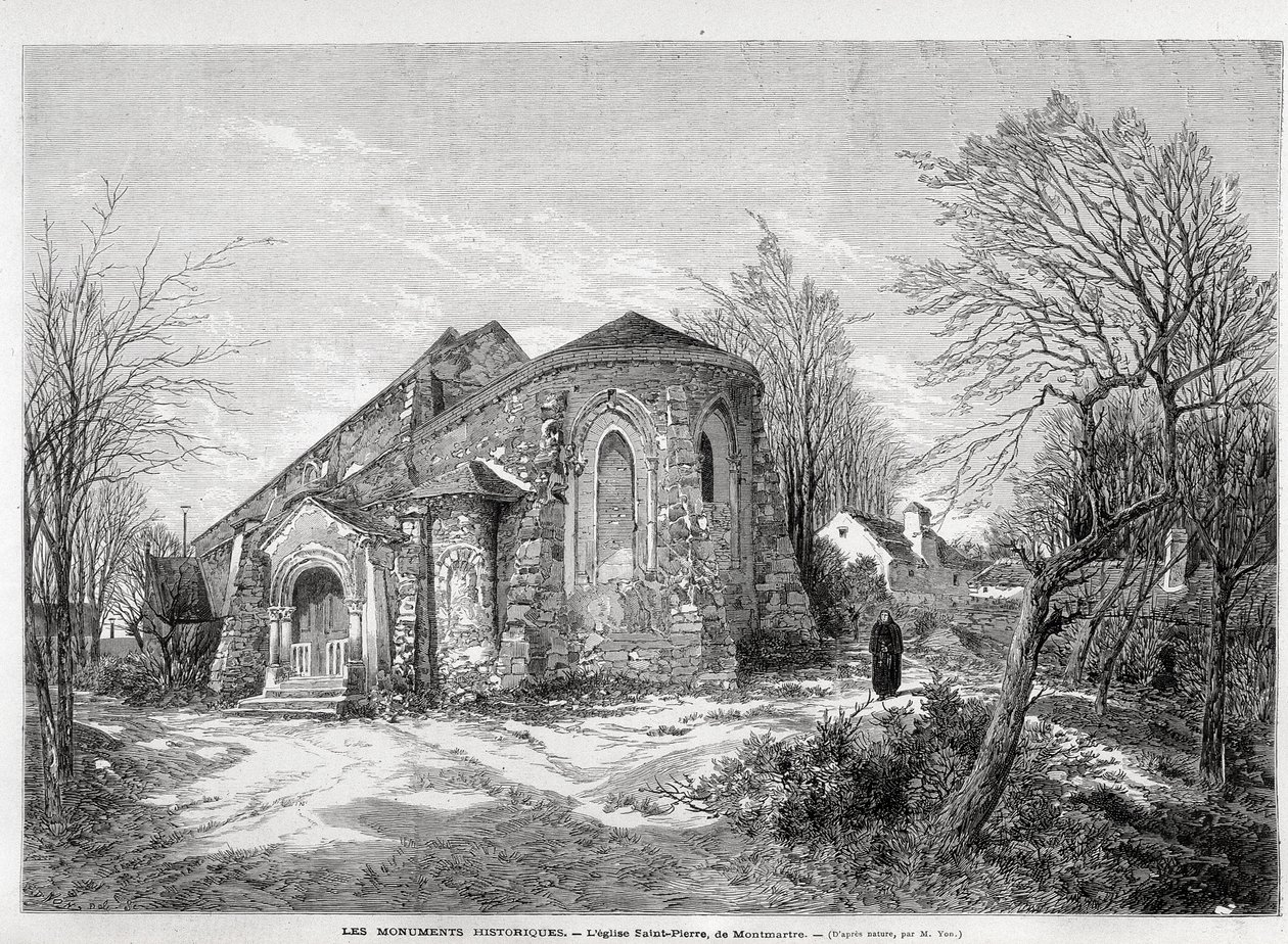 Kirken Saint Pierre de Montmartre - i "" Den Illustrerede Verden"" fra 05/04/1873 af Unknown artist