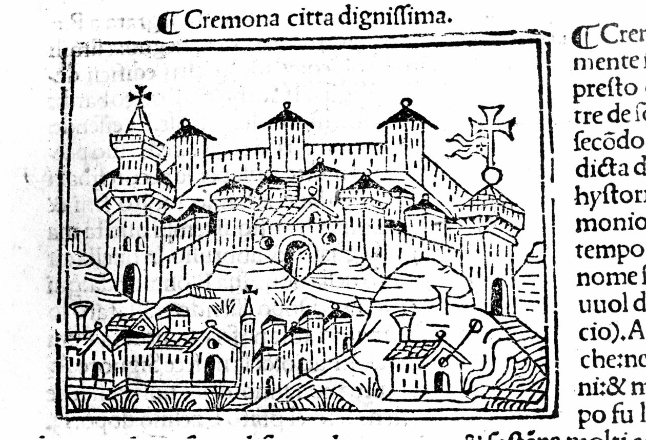 Byen Cremona efter Jacopo Foresti af Unknown artist