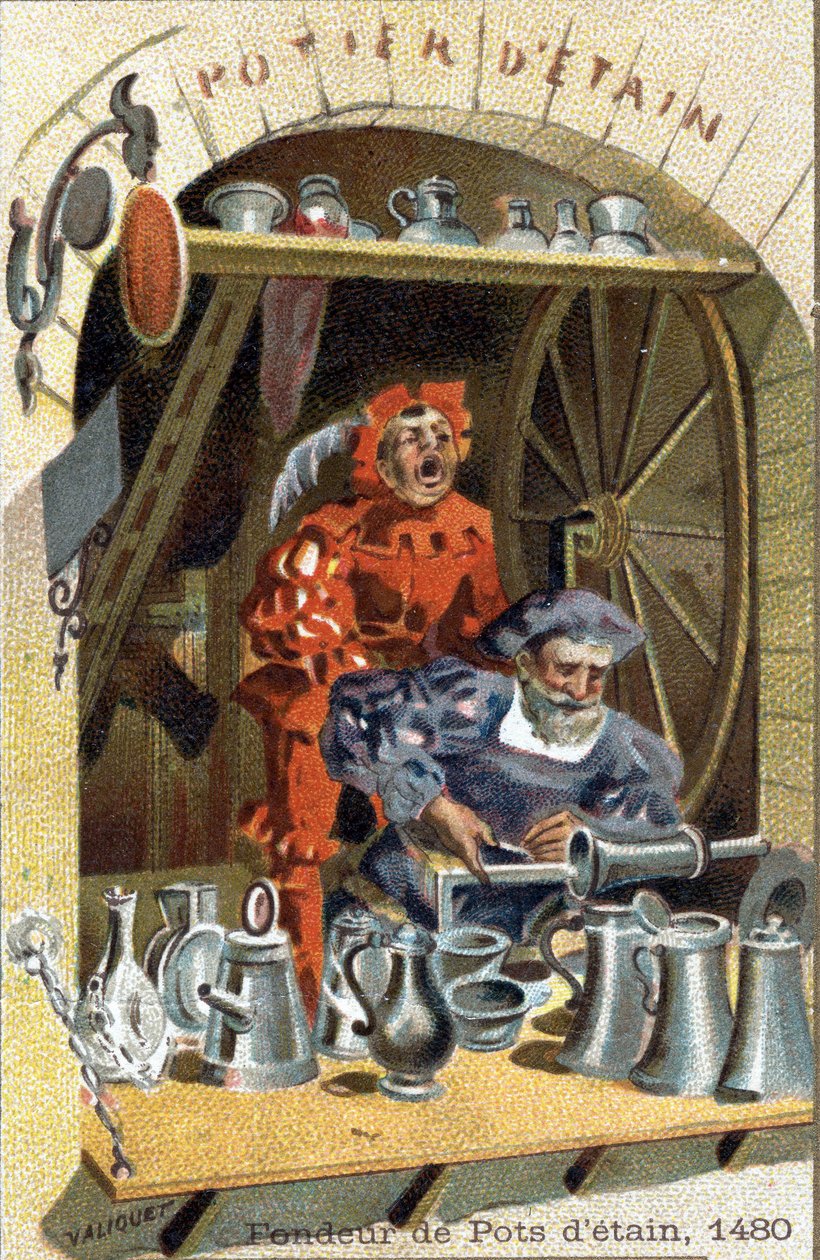 Bliksmelteriets håndværk i 1480. af Unknown artist