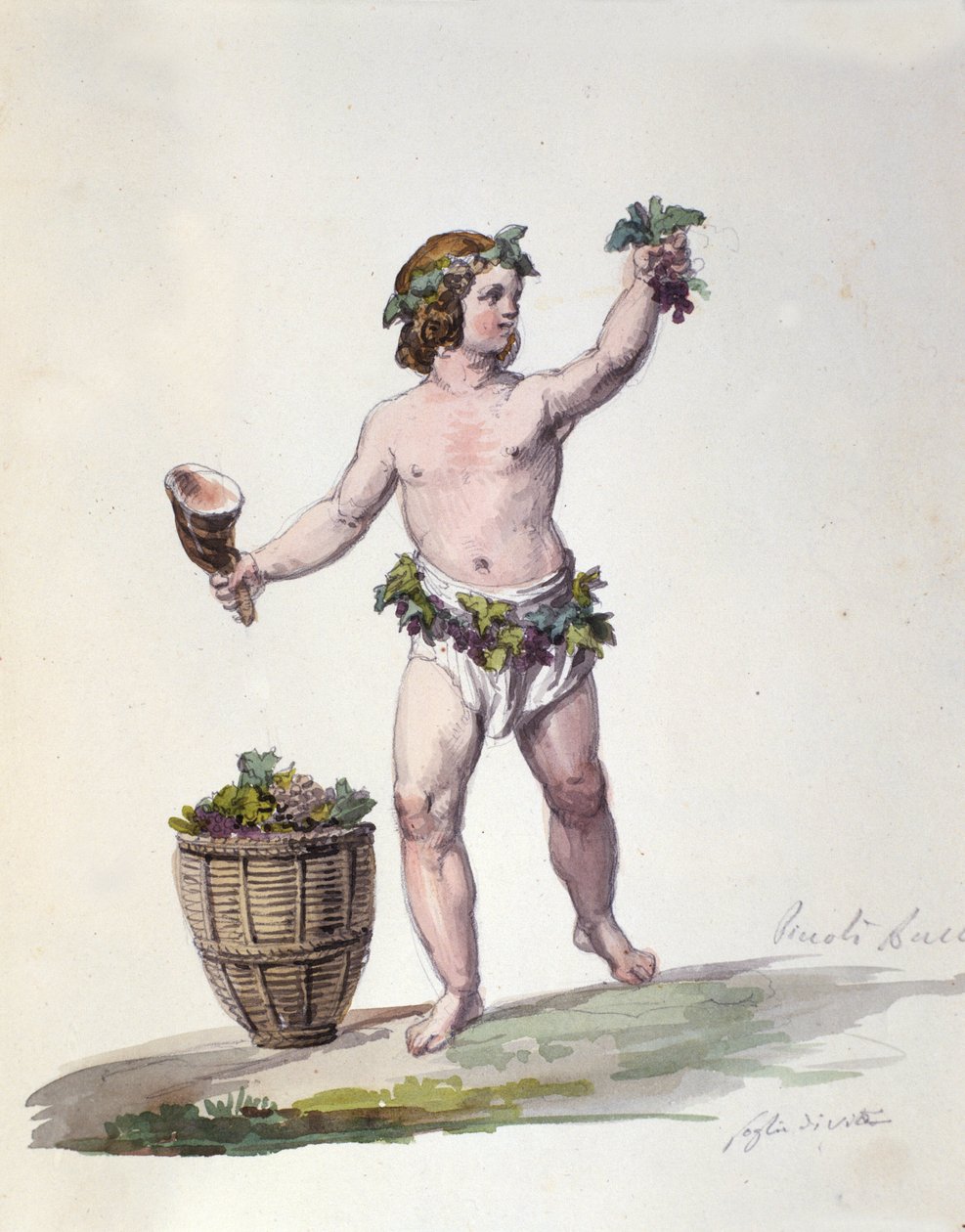 Den guddommelige Bacchus-gravering fra "" Mythological Dictionary "" af Unknown artist