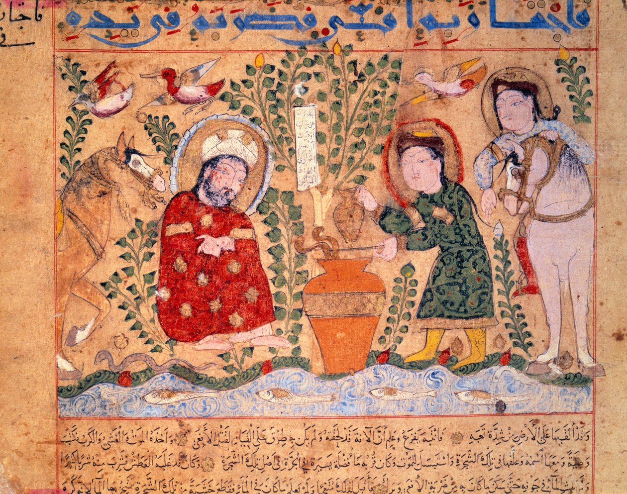 Lægen og opskriften på Theriac Miniature fra "" Le livre des antidotes"" 1199 Paris, B.N. af Unknown artist
