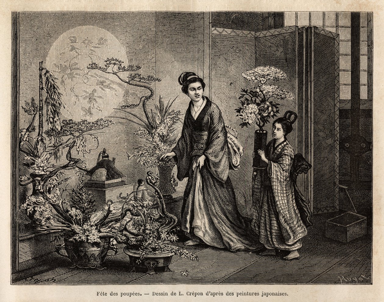 Dukkefesten (eller hinamatsuri) afholdes den 3. marts, især for små piger, som tager deres dukker ud af deres opbevaringskasser for at udstille dem på et alter og tilbyde dem blomster og kager. Disse dukker er kilden til amuletter for at beskytte mod sygdo af Unknown artist