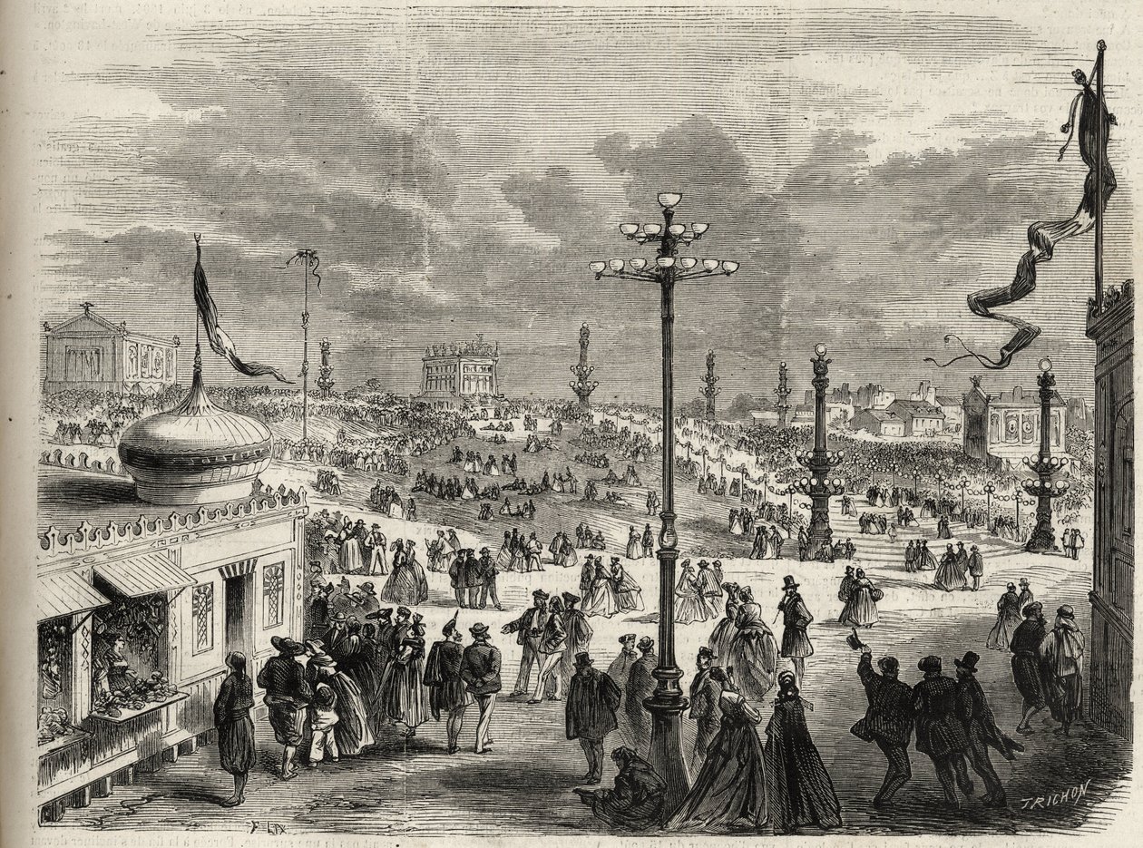 Festen den 15. august 1867 på Trocadero i Paris - Det berømte univers i 1867 af Unknown artist