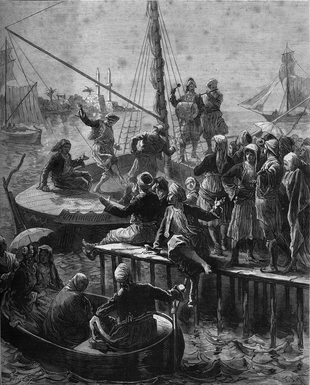 Venus-festivalen i Larnaka på øen Cypern i 1878. af Unknown artist