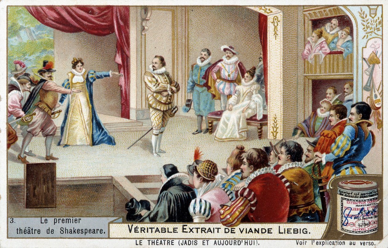Shakespeares første teater i det 16. århundrede - chromo., slutningen af det 19. århundrede af Unknown artist