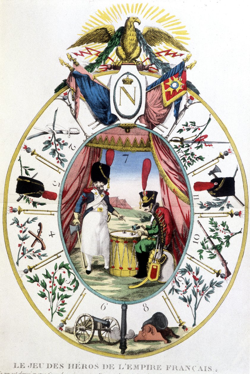 Spillet med heltene fra det franske imperium, deb. 19. århundrede af Unknown artist