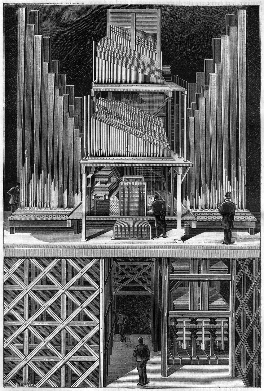 Crystal Palaces store orgel i London. af Unknown artist
