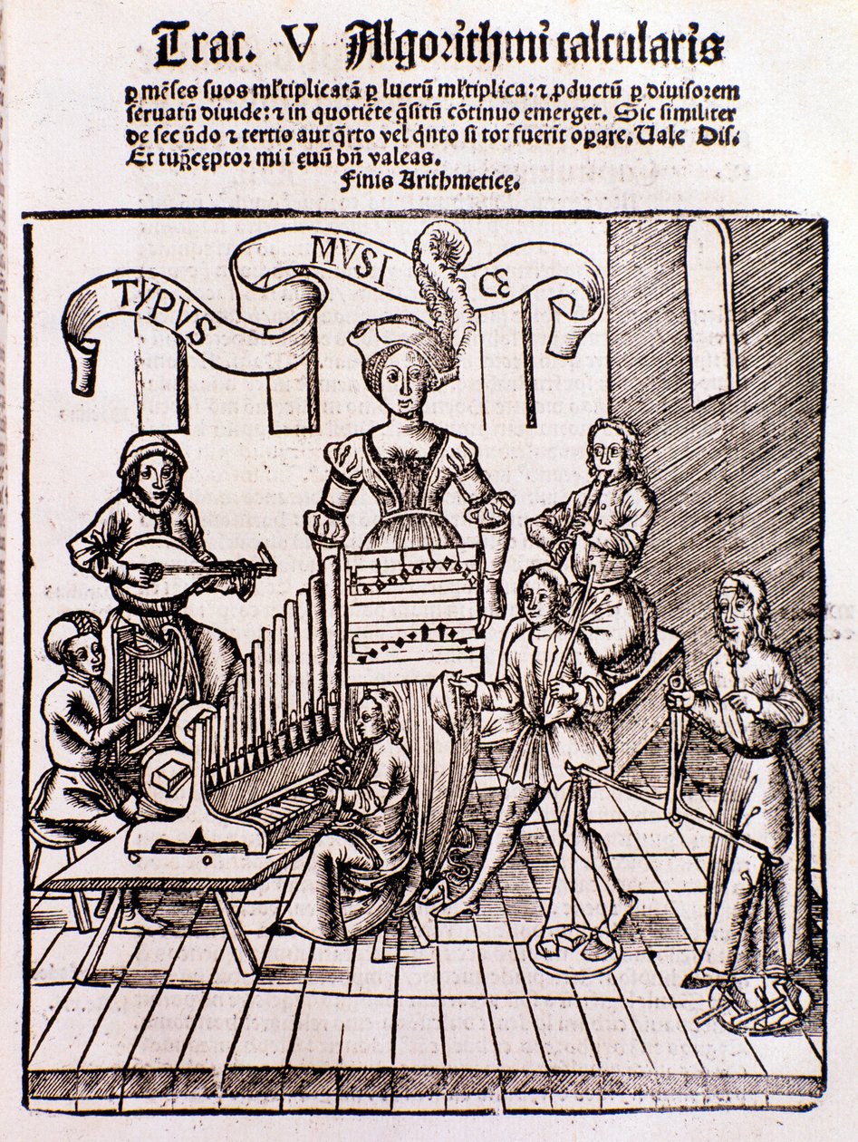 Den liberale kunst: Musik (gravering af Unknown artist