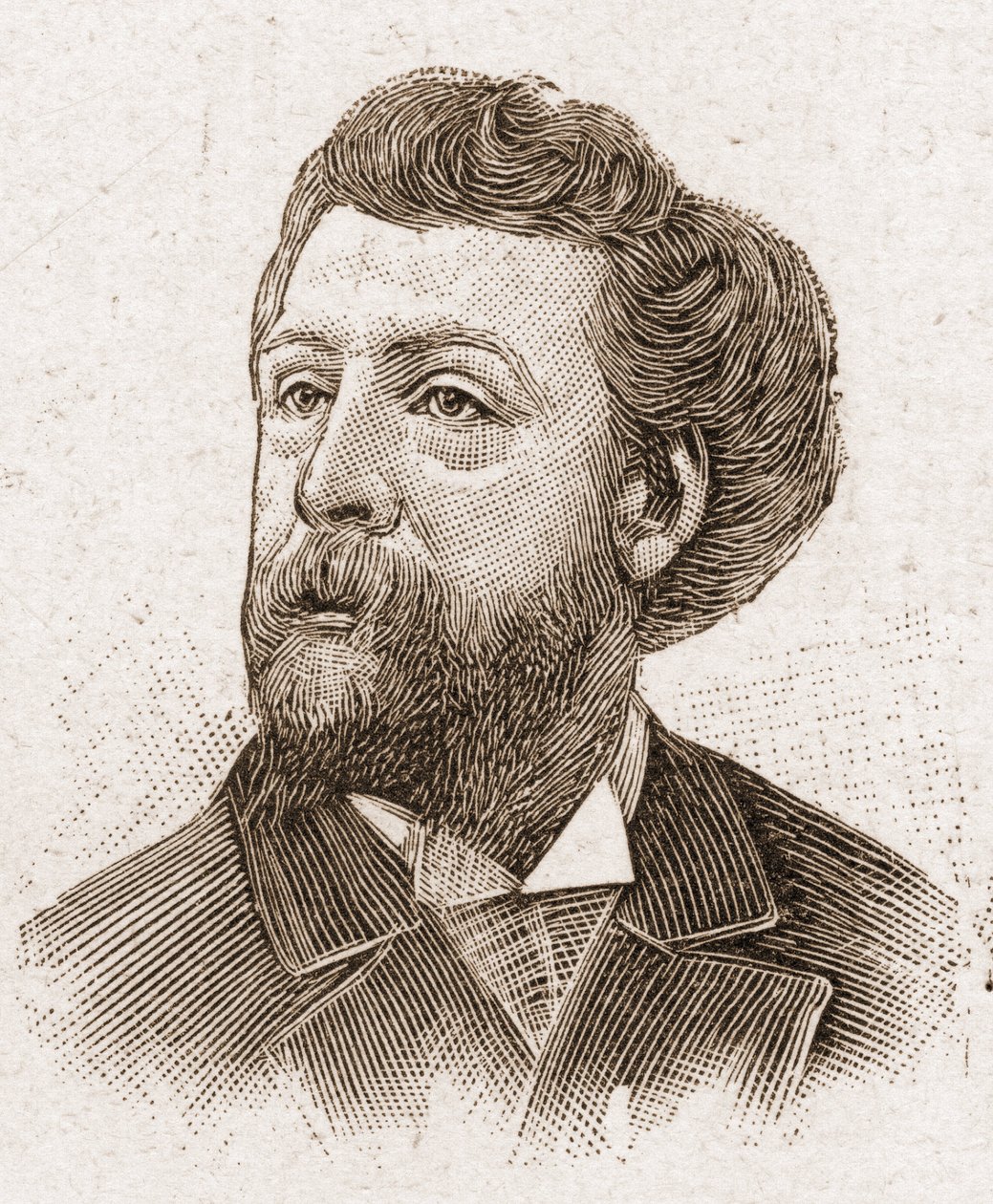 Medlemmerne af Academy Francaise i 1895: portræt af Edouard Pailleron (1834-1899), fransk digter og dramatiker. af Unknown artist