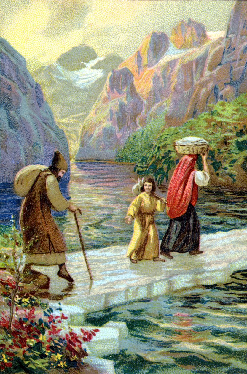 The miracle of the ice bridge in the life of Zarathustradani af Unknown