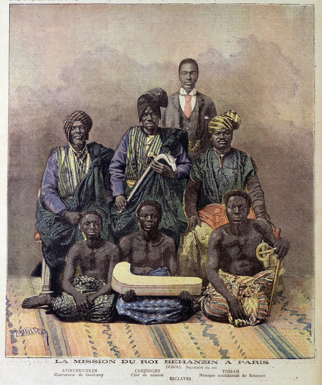 Kong Behanzins mission af Dahomey (det nuværende Benin) i Paris - i "" Le Petite Journal"" af 2. december af Unknown artist