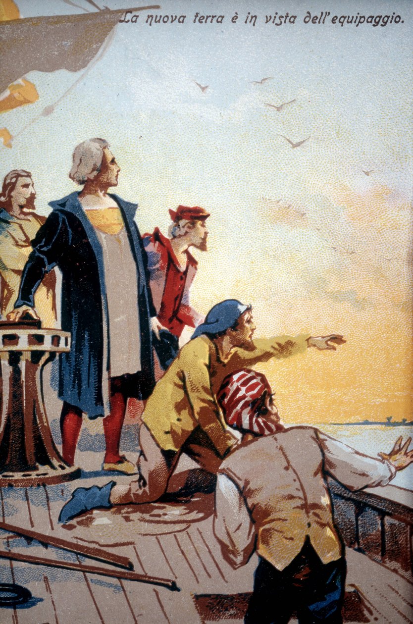 Den nye verden før besætningen på Christopher Columbus (1492). af Unknown artist
