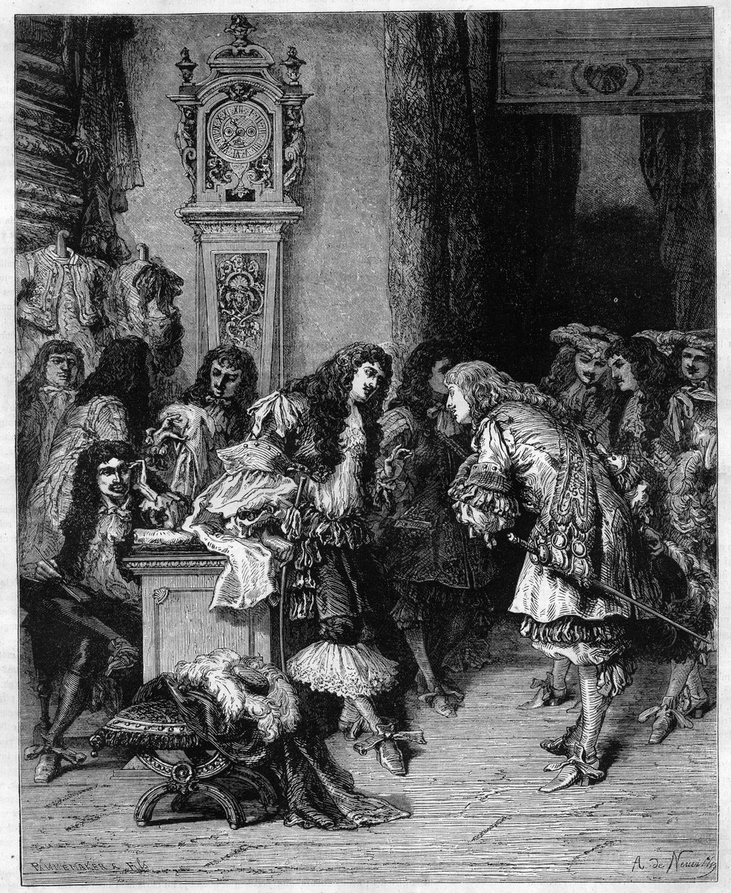 Dramatikeren Moliere (Jean Baptiste (Jean-Baptiste) Poquelin af Unknown artist