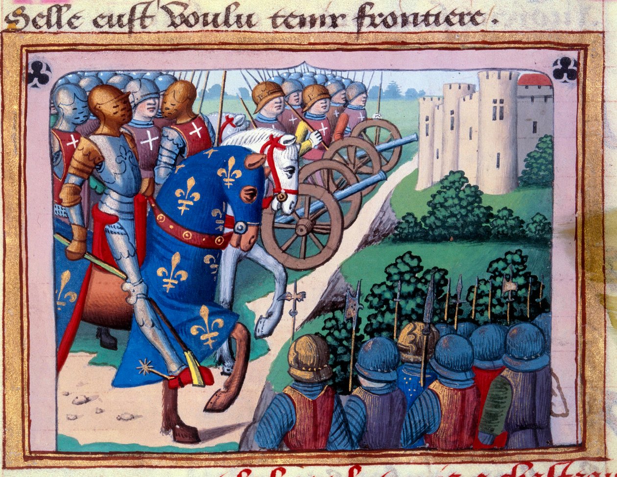 Sædet for Chateau Gaillard (Chateau-Gaillard) bestilt af Charles VII af Unknown artist