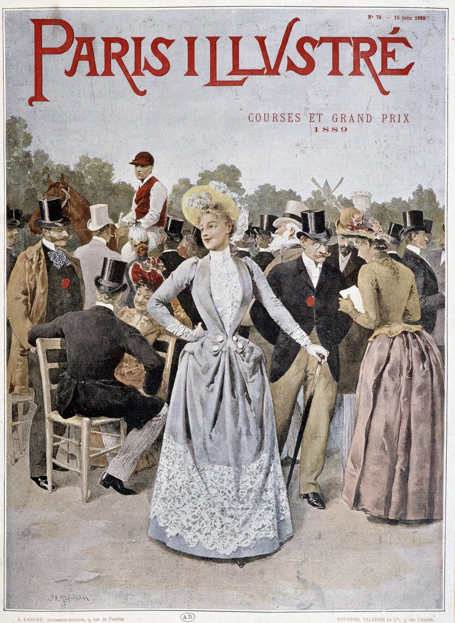 Tilskuerne ved løbene - i "Paris Illustré"" af Unknown artist