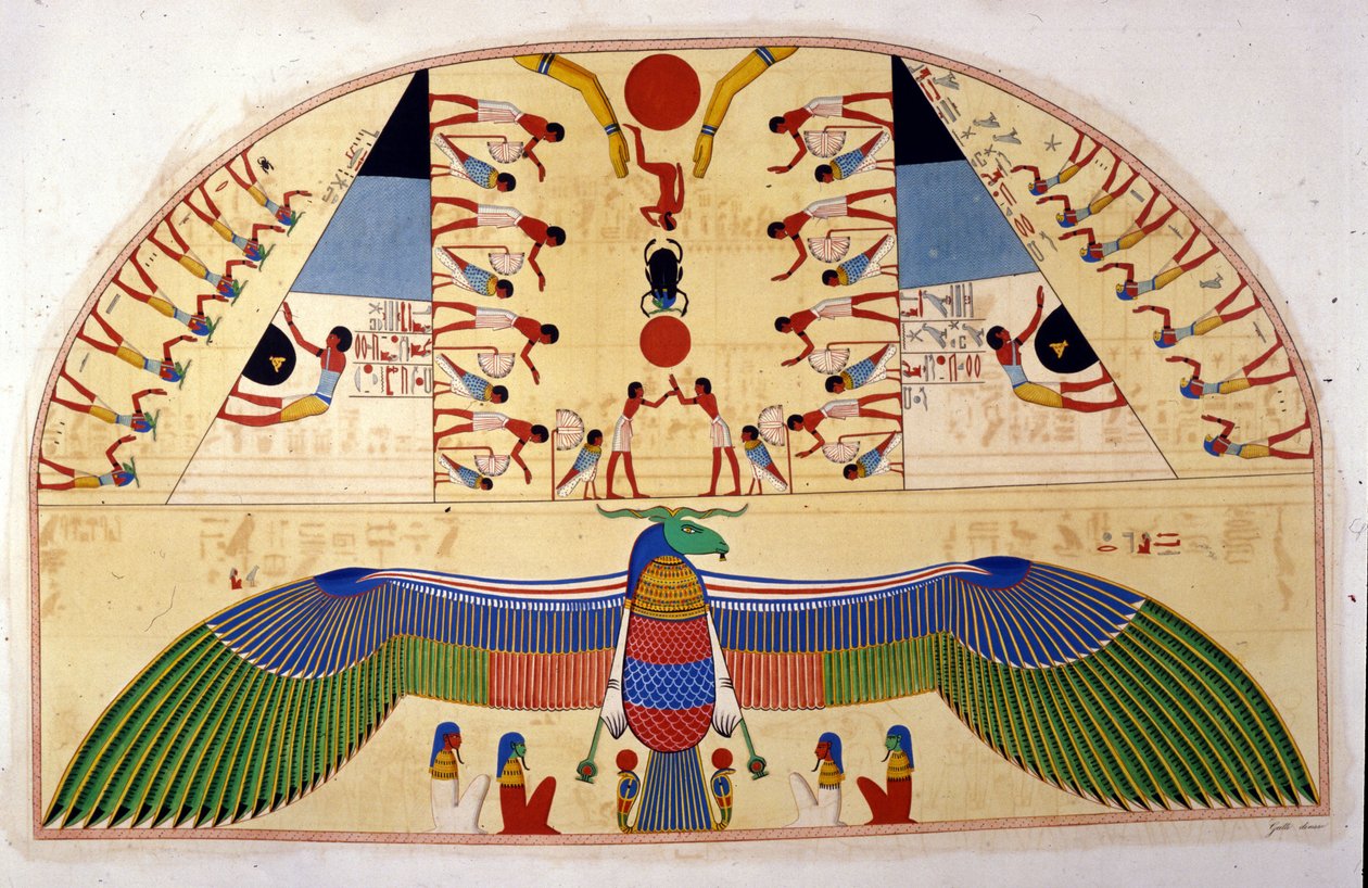 Chnuphis ånd - i "" Monumenter af Egypten og Øvre Nubien"" af Ippolito Rosellini (Rossellini). af Unknown artist