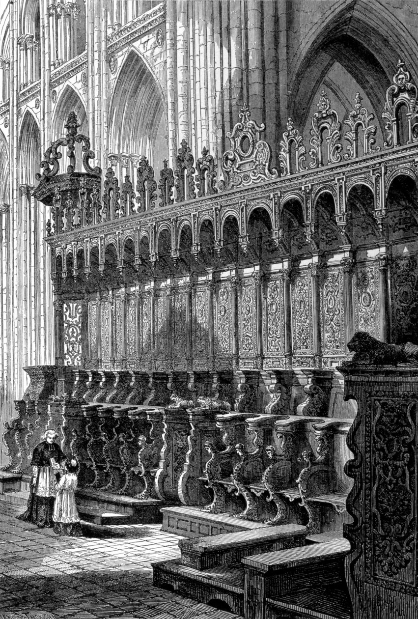 Boderne i katedralen i Bayeux - gravering af Unknown artist