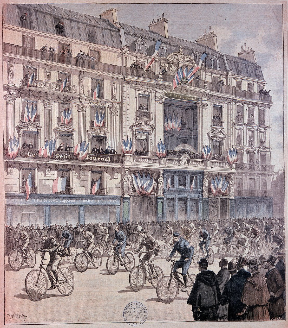 Starten på Paris-Brest-løbet - i "" Petity journal"" af 12/09/1891 af Unknown artist