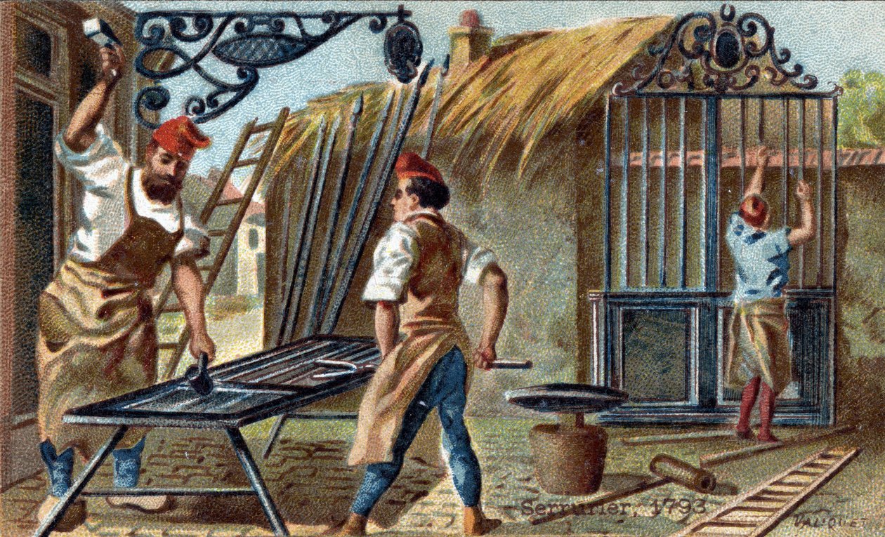 Låsesmederhvervet i 1793. af Unknown artist