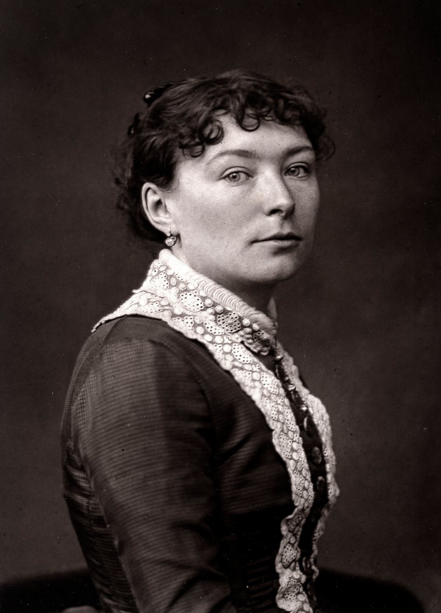 Den kvindelige kunstner Virginie-Elodie Demont-Breton portrætteret i anledning af Salonen i Paris i 1883 af Unknown