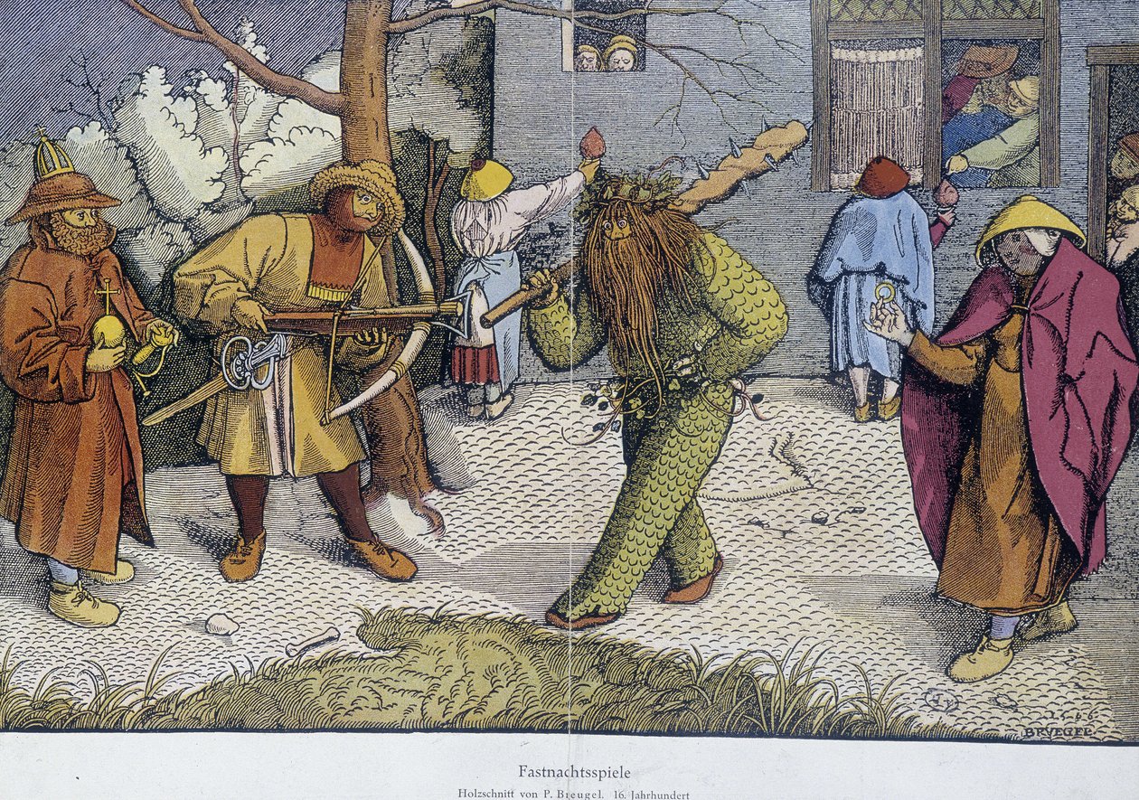 Teaterlege: Carnival Day - repro af en doc på breughel wood af Unknown artist