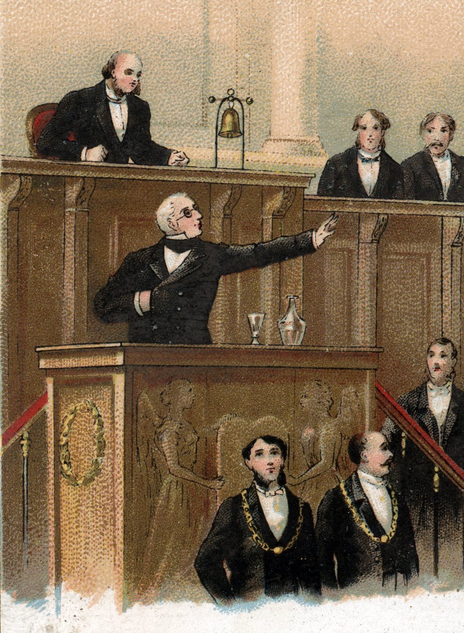 Der er kun én fejl tilbage i at begå Adolphe Thiers (1797-1877) til det lovgivende organ, der forudsagde begivenhederne i 1870, 3. maj 1866 (Adolphe Thiers taler i et mødekammer i korps lÃ af Unknown artist