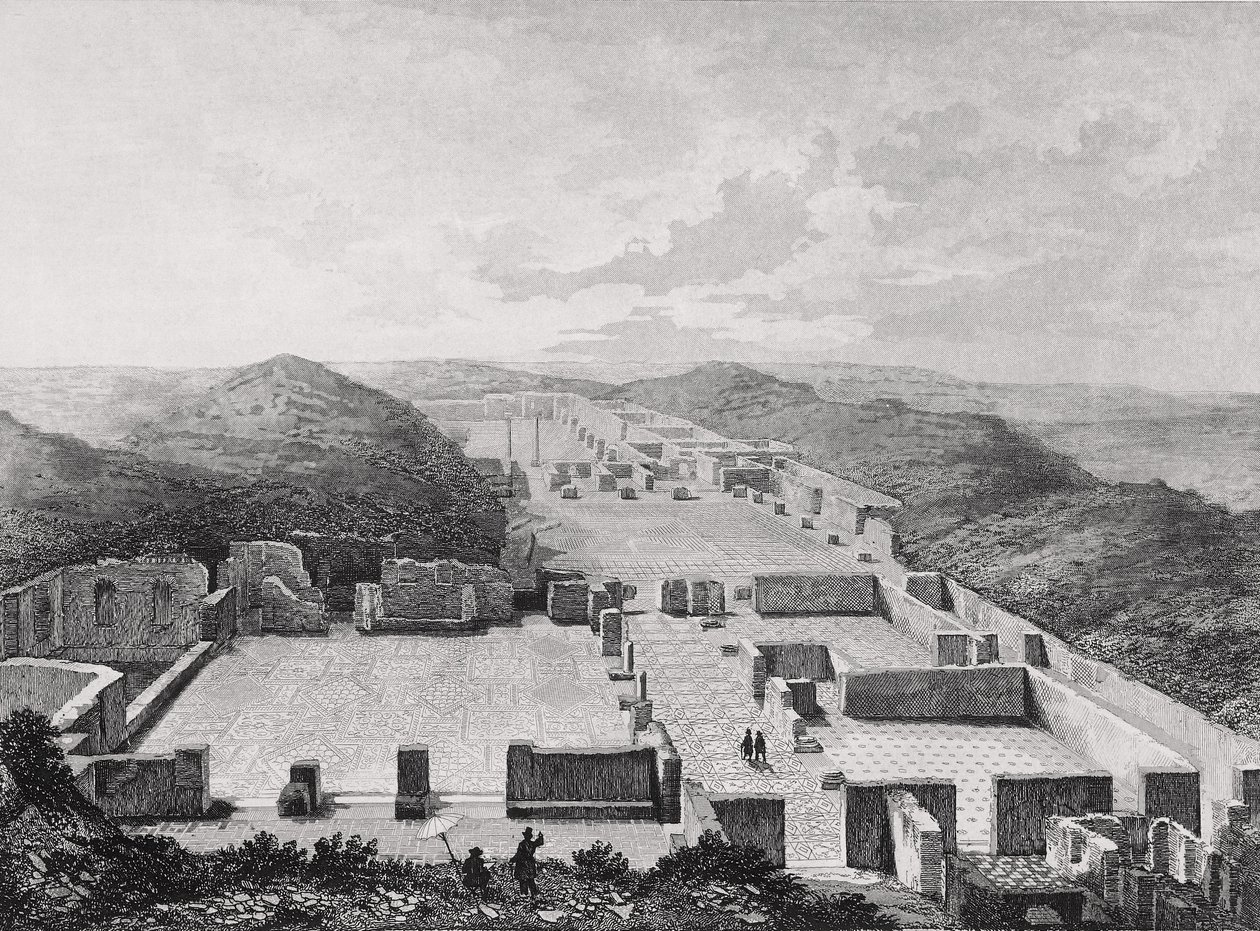 Termiske bade i Ostia Ancient, Italien 19. århundrede. af Unknown artist
