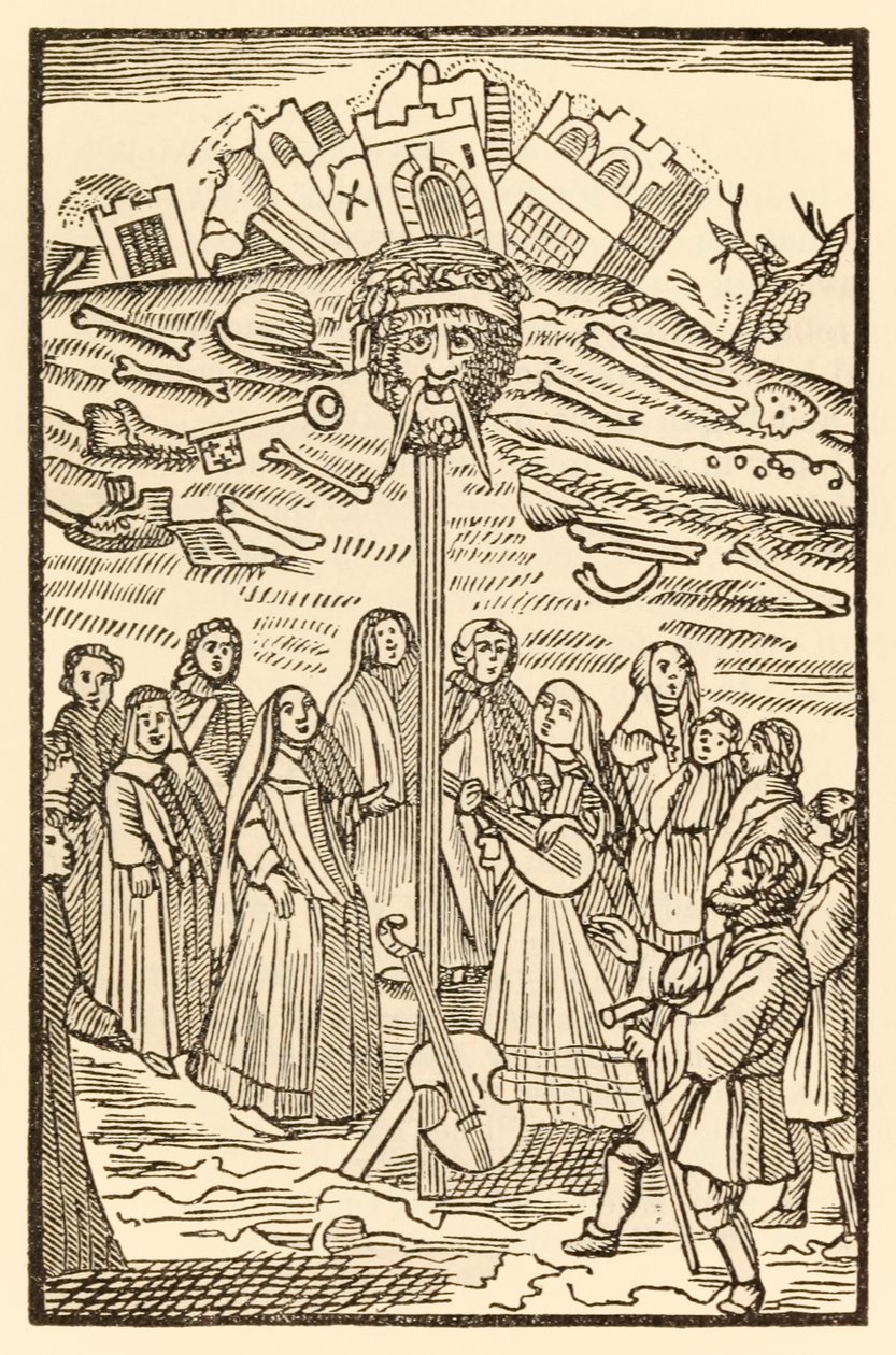 Det tvivlsomme slot bliver revet ned, og den gigantiske fortvivlelse har mistet sit hoved fra Pilgrimmenes fremgang fra denne verden, til det som skal komme af John Bunyan (1628-1688) Christiana og Mercy spiller mu af Unknown