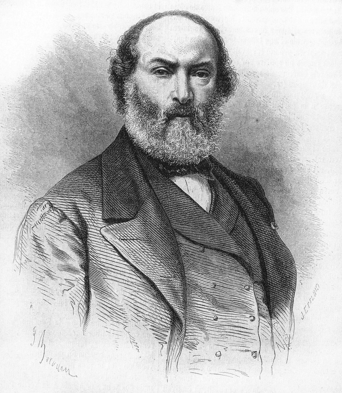 Théodore Rousseau (1812-1867), fransk maler. af Unknown artist