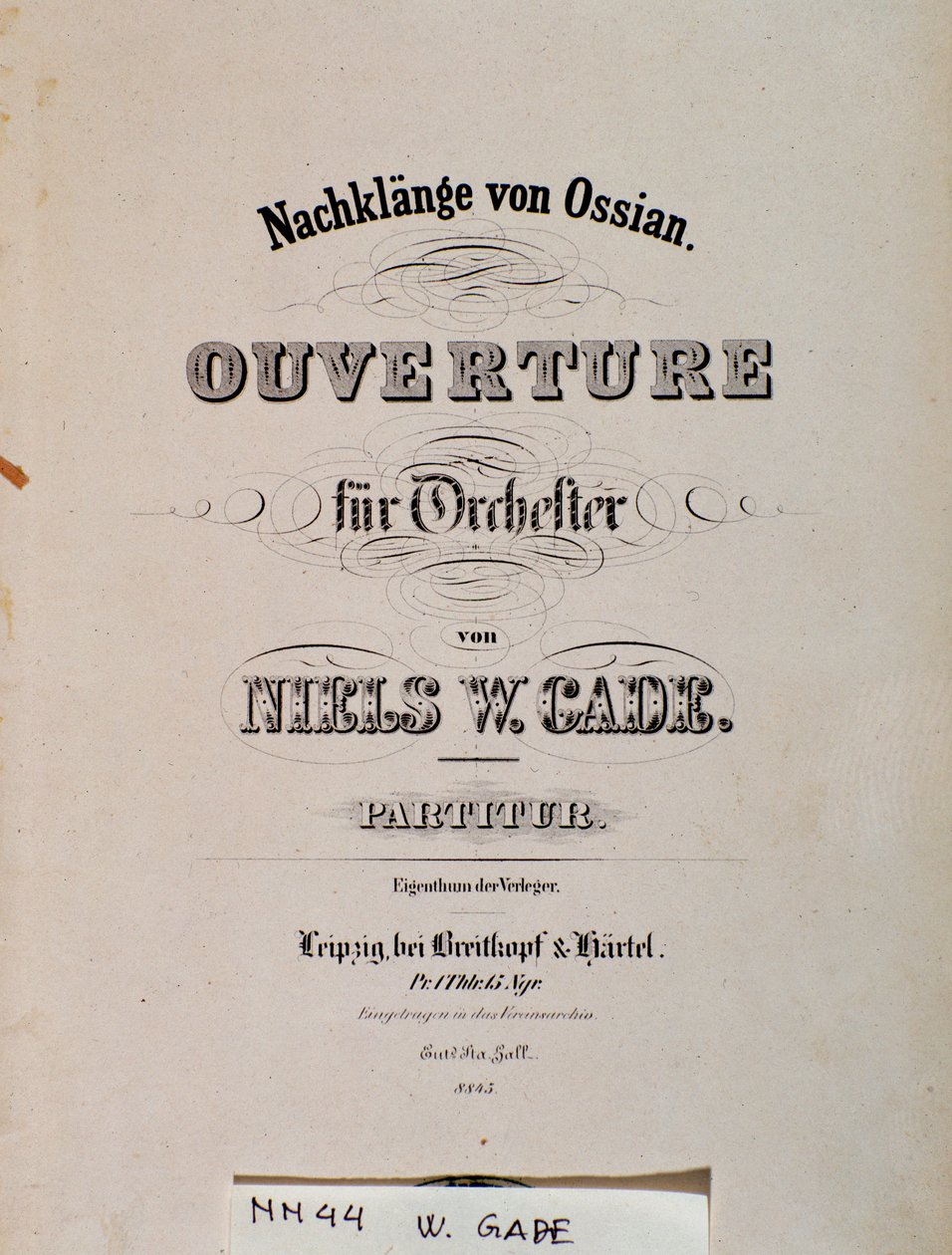 Titelblad på noderne til Souvenirs D